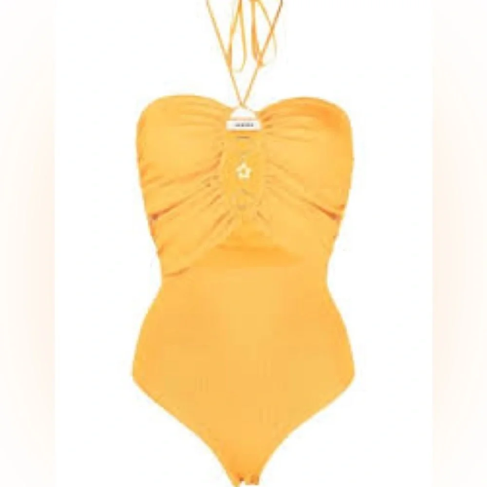 NWT Sandro Assiya Halter Bodysuit w/ Small Seam Rip & Mark on Back - Picture 2 of 4